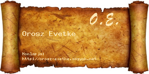 Orosz Evetke névjegykártya